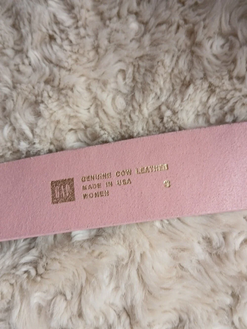 💎 GAP Women's Belt Pink Floral Embossed Leather